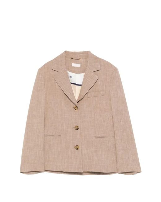 Liu Jo Natural Button-Up Blazer