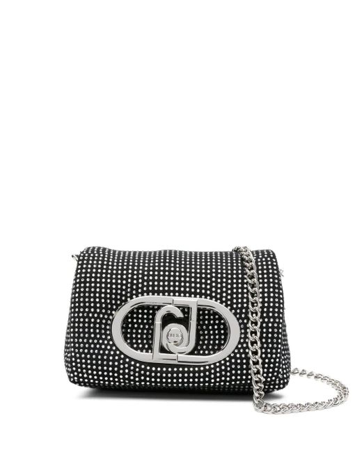 Liu Jo Black Crystal-Embellished Cross Body Bag