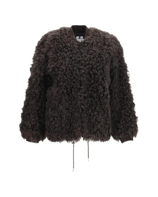 S.w.o.r.d 6.6.44 Black Teddy-Effect Zip-Up Jacket