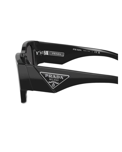 Prada Black Logo-Arm Detail Sunglasses for men