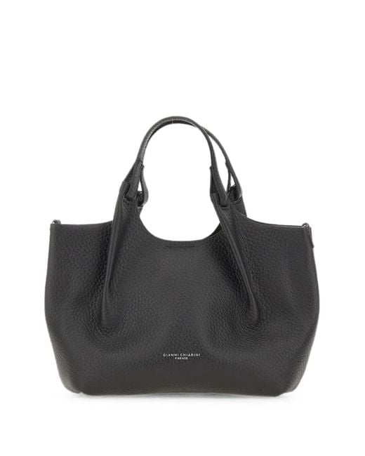 Gianni Chiarini Black Dua Bubble Leather Shoulder Bag