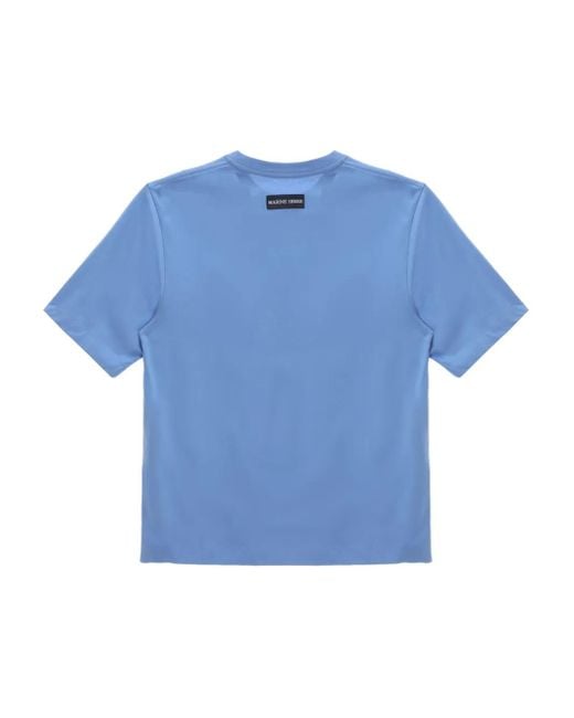 Camiseta de algodón con logo de luna MARINE SERRE de hombre de color Blue