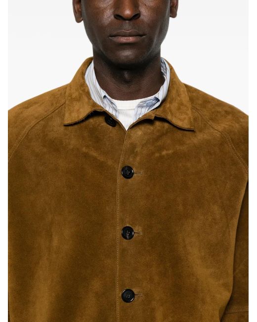 Studio Nicholson Brown Bowe Leather Jacket for men