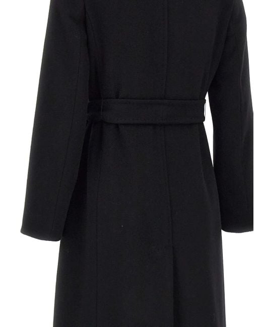 Max Mara Belted Coat Black