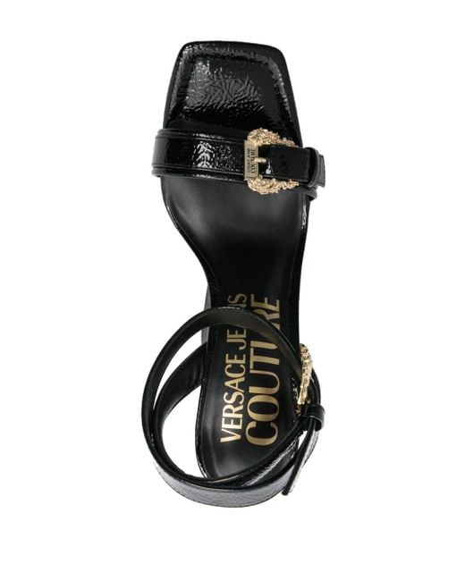 Versace Black Sandalen mit Schnalle 110mm
