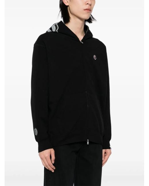 A Bathing Ape Black One-Point Ape-Head Shark Full-Zip Hoodie for men