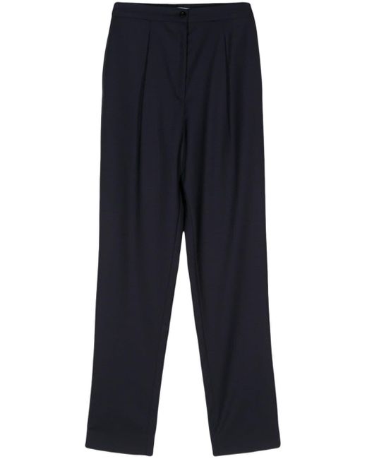 Boglioli Blue Pleat-detail Trousers