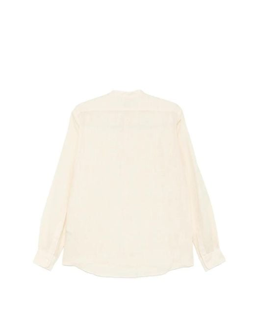 Aspesi White Half-Button Shirt for men
