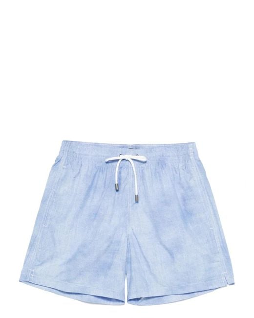 Canali Men's Blue Drawstring Swim Shorts