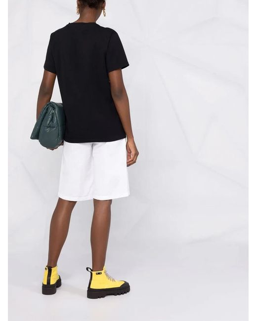 Isabel Marant Black Logo-Print Organic-Cotton T-Shirt