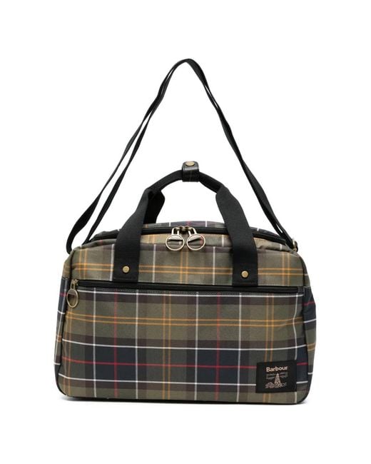 メンズ Barbour Torridon Tartan Flight ボストンバッグ ブラック | Lyst