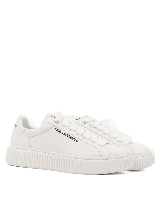 Karl Lagerfeld Sneakers Met Logo in het White voor heren