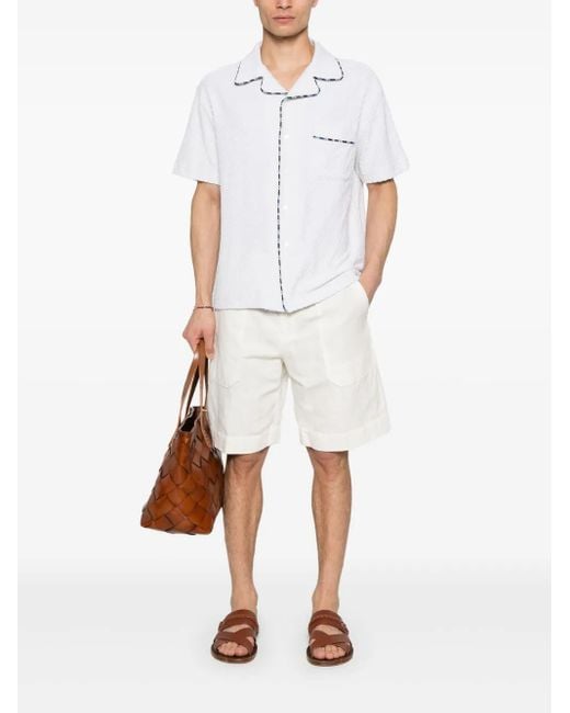 Missoni White Zigzag Terry Shirt for men