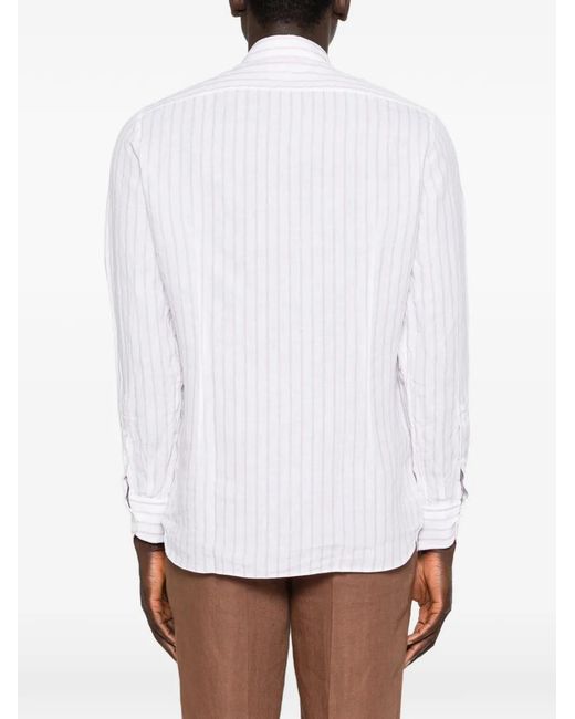 Lardini White Striped Shirt for men