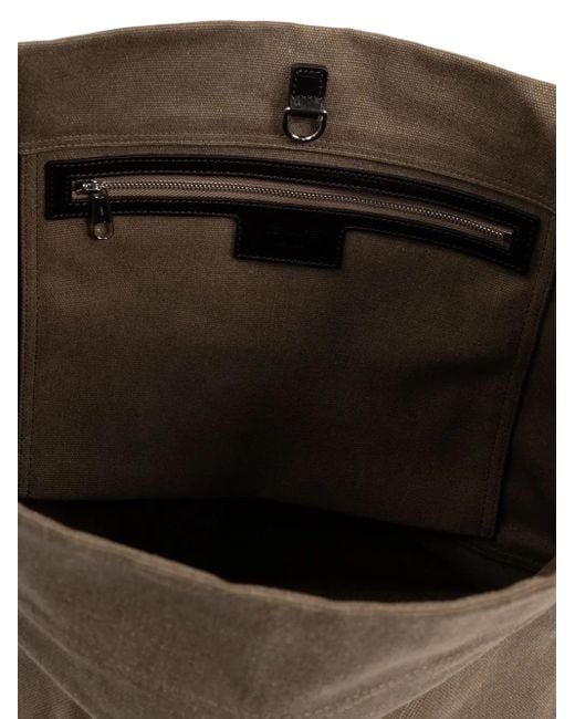 Lemaire Brown Canvas Tote Bag