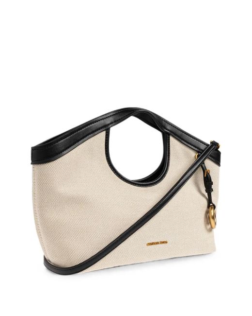 MICHAEL Michael Kors Black Haddie Leather-Trim Tote Bag