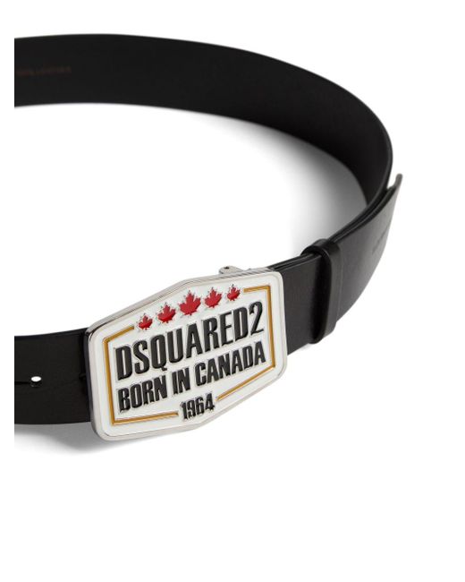 Cintura con fibbia di DSquared² in Black da Uomo