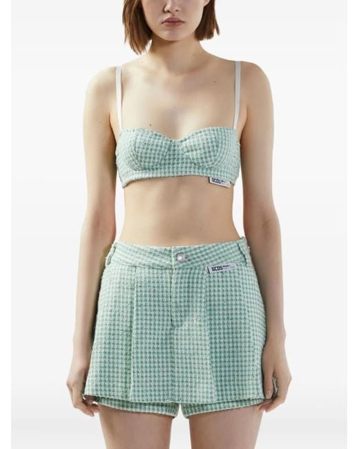 Gcds Green Tweed Top