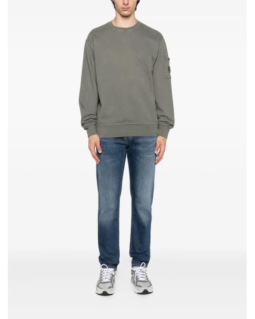 7 For All Mankind Blue Distressed-Details Jeans for men