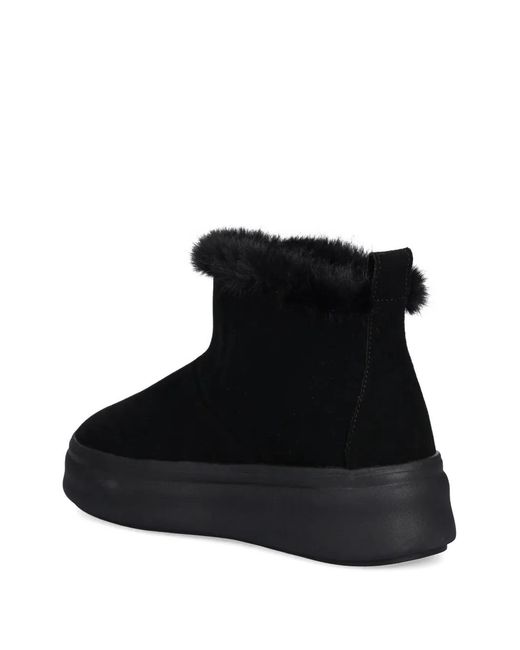 Blauer Black Emery02 Emblem Faux-Fur Boots