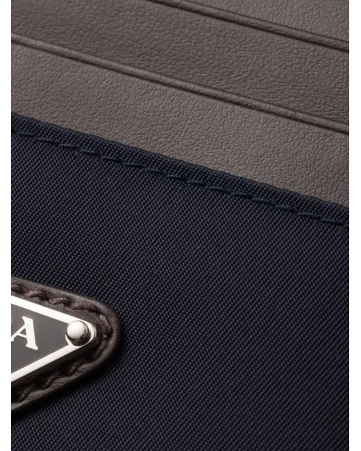 Prada Blue Triangle-Logo Wallet for men