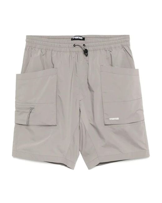 Spoonyard Gray Solotex 3D Patch Pockets Shorts
