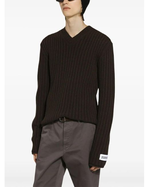 Dolce & Gabbana Black Date Patch Jumper for men