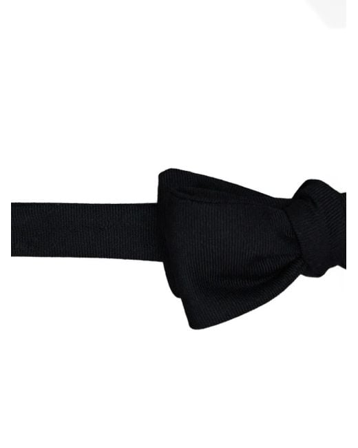 Thom Browne Black Silk Faille Bow Tie for men
