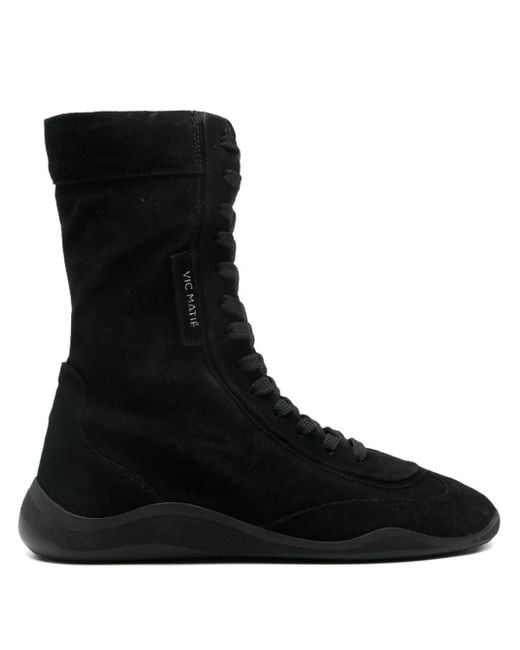 Botas de ante con cordones Vic Matié de color Black