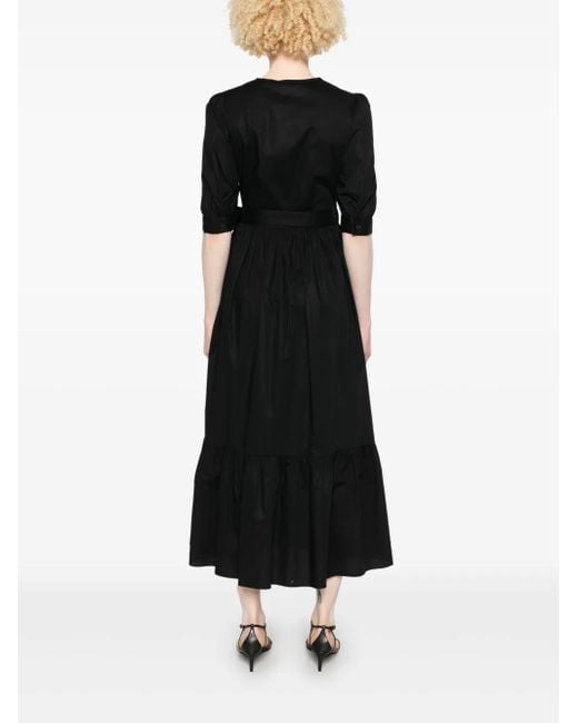 Abito Midi A Portafoglio di Twinset in Black