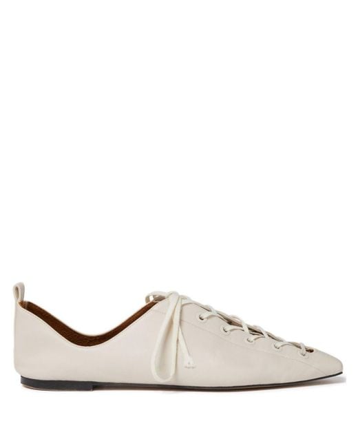 Stella McCartney White Terra Pointed Lace-up Shoes