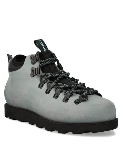 Native Eyewear Black Lace-Up Rubber Boots