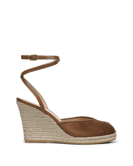 Veronica Beard Metallic Espadrilles Compensées Pasina En Daim
