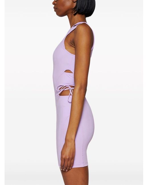 Vestido corto tipo bikini deconstruido Vetements de color Purple