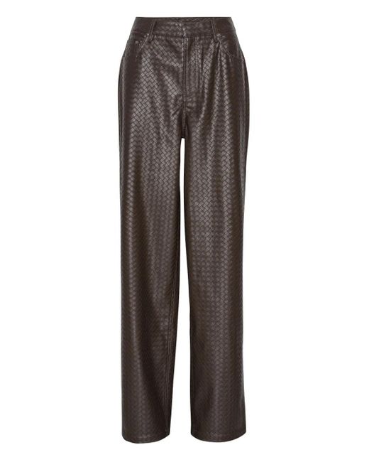 ROTATE BIRGER CHRISTENSEN Brown Woven Five-Pocket Trousers