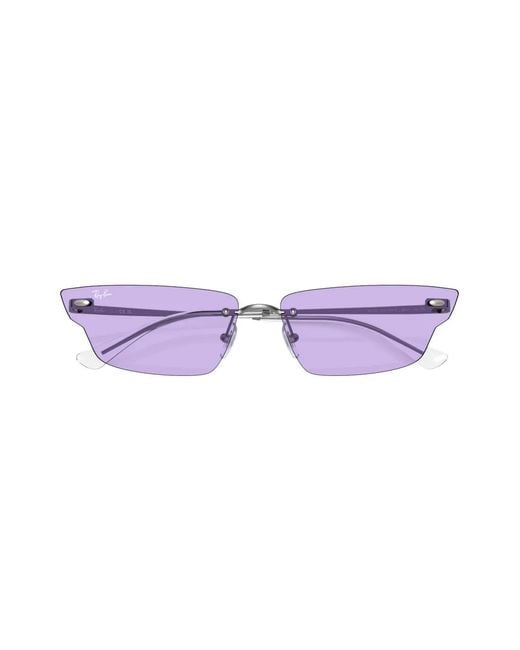 Ray-Ban Purple Ahn Rimless Sunglasses