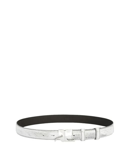 Courreges White Leather Belt