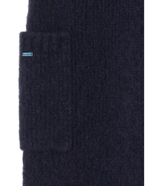 Alanui Blue Patch-Pocket Knitted Trousers for men