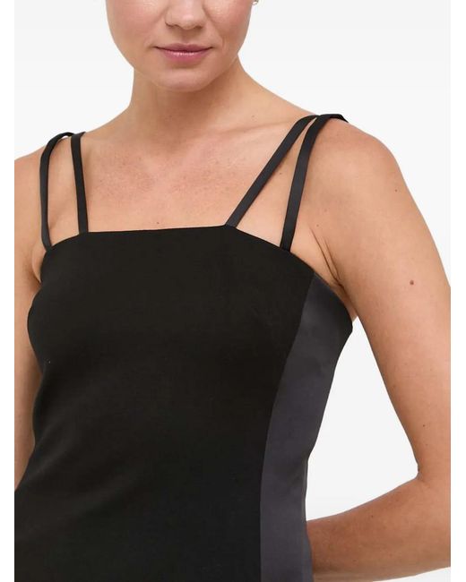 Karl Lagerfeld Black Strap Panel Dress