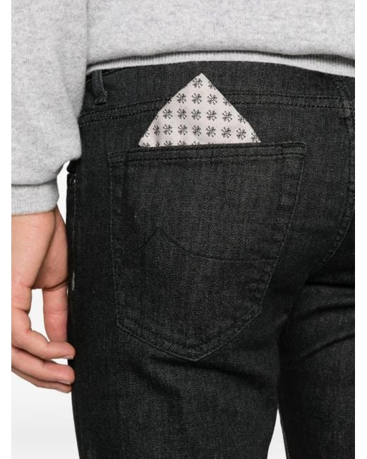 Jacob Cohen Black Dark-Wash Jeans for men