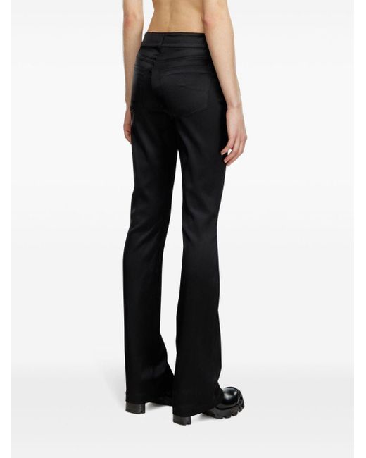 DIESEL Black P-ebbey Mid-rise Flared Trousers