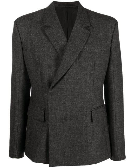 Prada Black Double-Breasted Tailored Blazer for men
