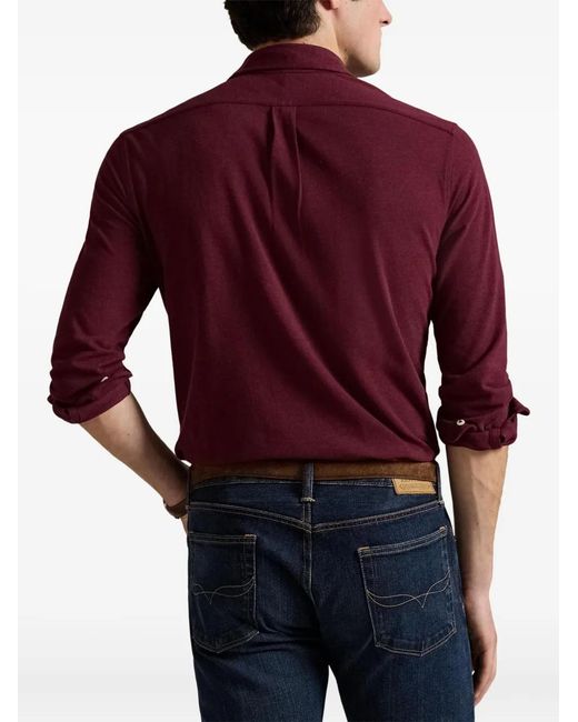Polo Ralph Lauren Red Featherweight Mesh Shirt for men