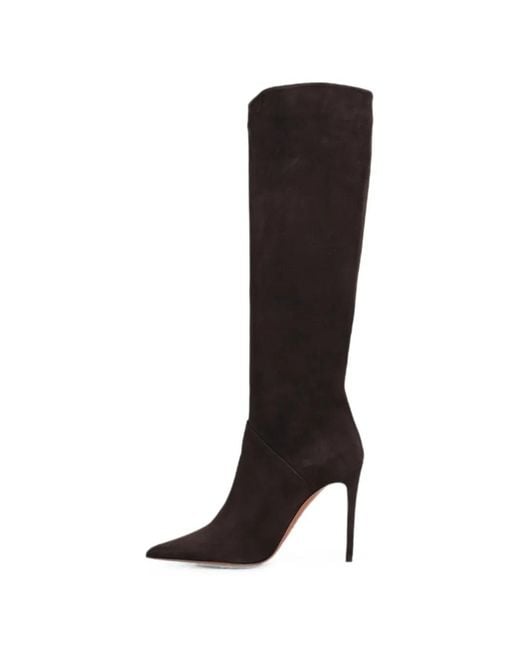 Castagna Black Smirne Pointed-Toe Stiletto-Heel Boots