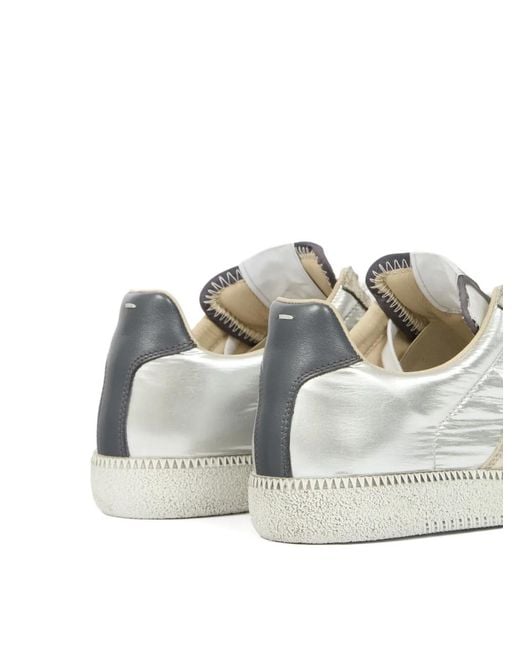 Maison Margiela White Low-Top Sneakers With Distressed Panels for men