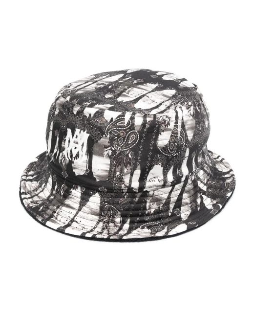 Amiri Black Bandana Reversible Bucket Hat for men