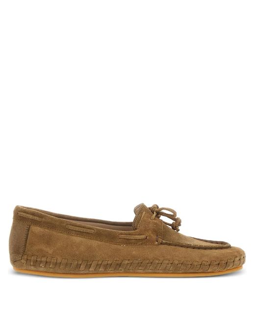 Le Monde Beryl Brown Laced Loafers
