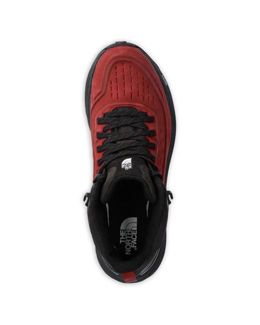 The North Face Red Exploris High-Top Lace-Up Performance Sneakers for men