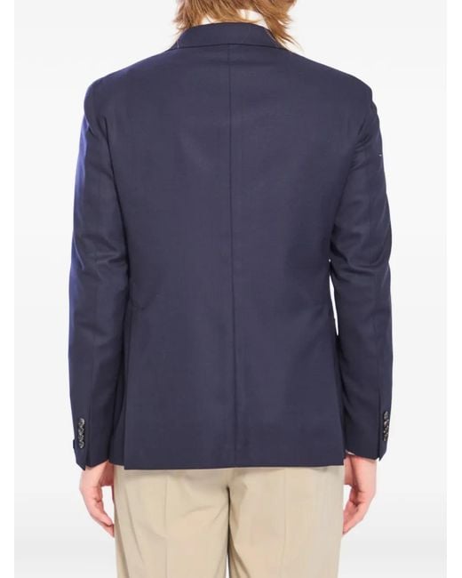 Tagliatore Blue Double-Breasted Jacket for men