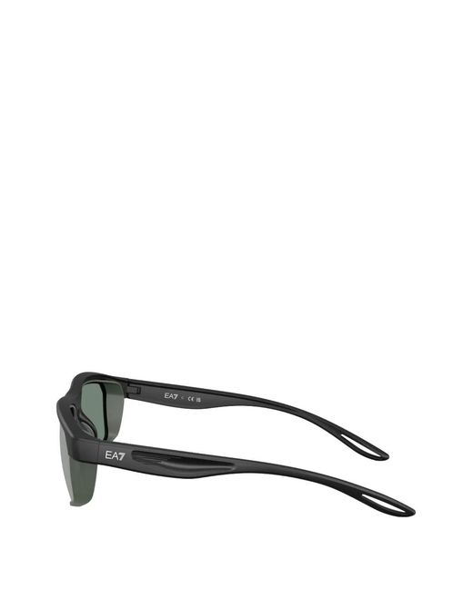 EA7 Gray Vyron Rectangle-Frame Sunglasses